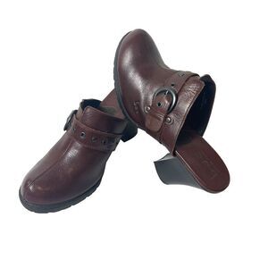 Born Dark Brown Leather Women's Mules